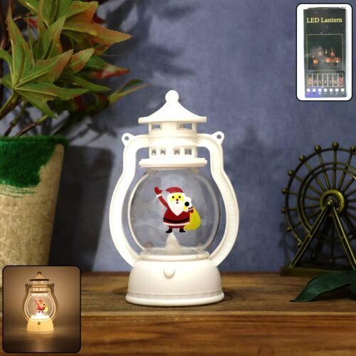 LEDLantern-WOSKU-01.jpg Mini LED Decorative Lantern with Santa Figurine (1 Pc)