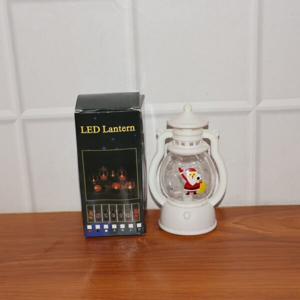 LEDLantern-live.jpg Mini LED Decorative Lantern with Santa Figurine (1 Pc)