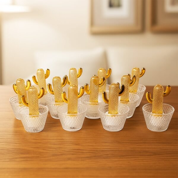 Lanterns-02.jpg Decorative Cactus Shape LED Tealight Candles (12 Pc)