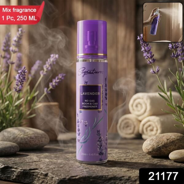 Lavender No Gas Room & Car Freshener Spray (250ml, 1 Pc)