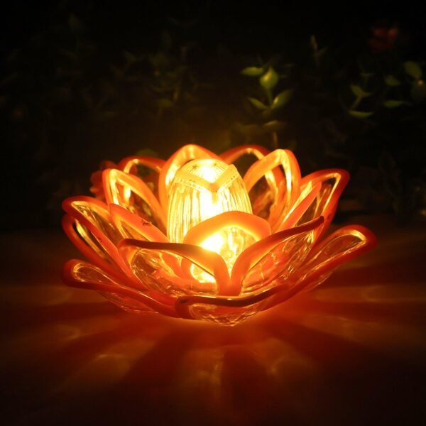 Set of 6 Lotus Shaped LED Flameless Decorative Candles