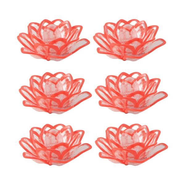 Set of 6 Lotus Shaped LED Flameless Decorative Candles