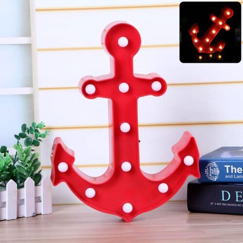 Led-Night-Light-01_a7caff1e-edb3-41a1-91fb-6ff2a52aac8a.jpg Anchor Shape LED Decorative Night Lamp - (1 Pc)