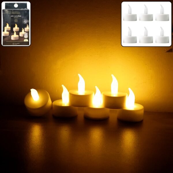 LED Flameless Tealight Candles Lights (6 Pc / Without Remote)