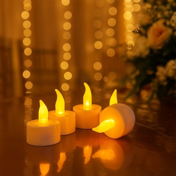 LED Flameless Tealight Candles Lights (6 Pc / Without Remote)