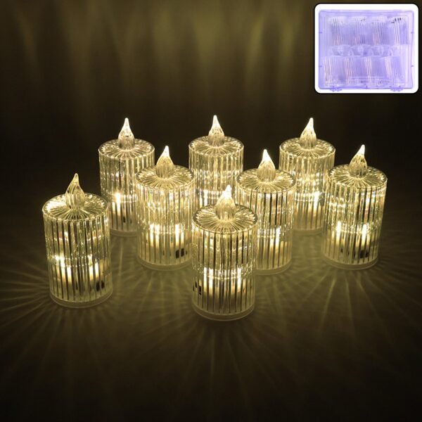 Light-01_86089adc-af63-4b10-b7da-e64936865db0.jpg Premium Crystal Effect LED Flameless Candle Lights (8 Pc)