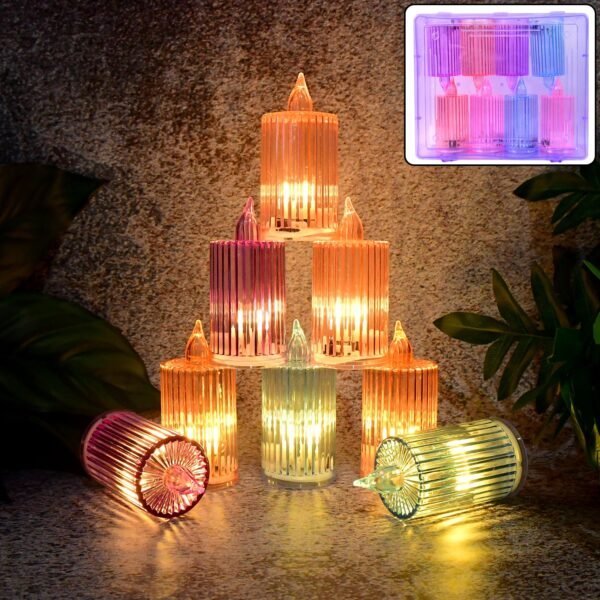 Ligth-01.jpg Decorative Flameless Electronic LED Candle Light Set (8 Pc)