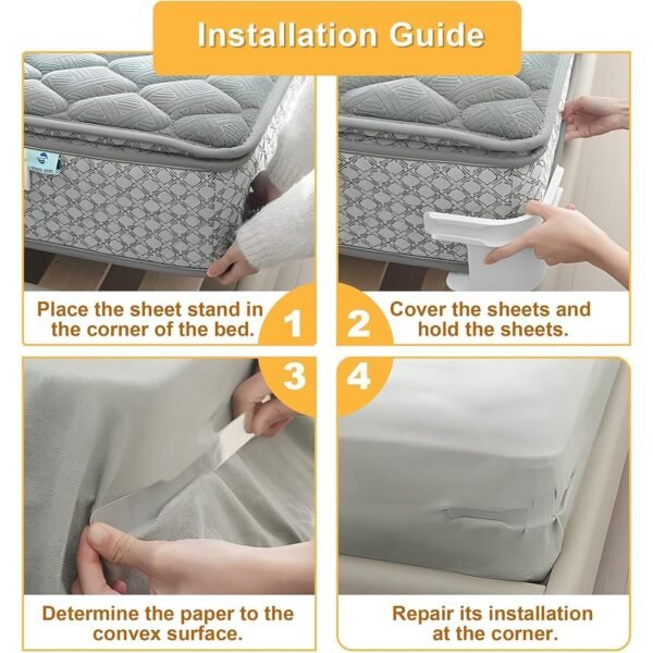 Lock-Sheet-Holders-03.jpg Plastic Bed Sheet Holders for Mattress (4 Pc Set)