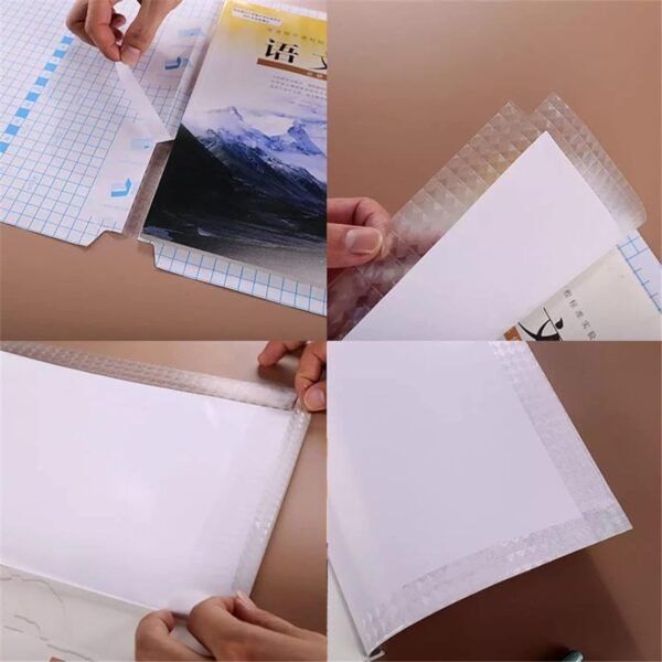 Ls6xWN3hfztmSngQfXyS1kUxfIXFiWah0BddZpXb.jpg Premium Transparent Adhesive Book Cover Sheets (Mix Size / 30 Pc)