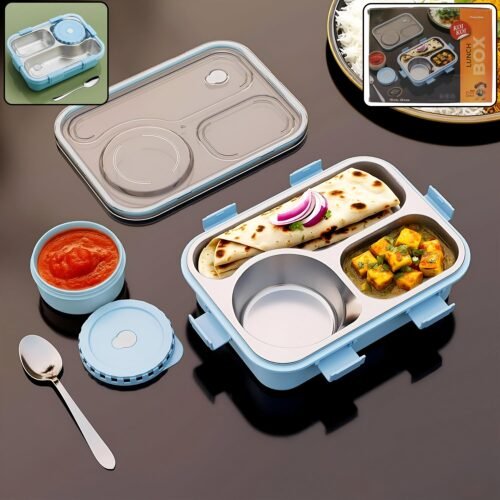 Lunch-Box-01_e4ef363b-2e66-407e-8d18-e243915232f8.jpg Premium Stainless Steel Compartment Lunch Box 1 Set