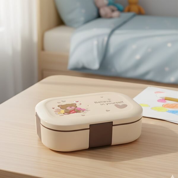 Lunch-Box-03_bde14671-f4ba-4cc5-9881-35d5c71bdbe1.jpg Cute Teddy Printed Kids Lunch Box (500Ml / 1 Pc)