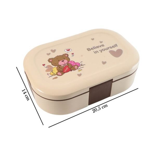 Lunch-Box-07_bc4d0d8d-3a0a-4fb3-9d8d-a79db607e772.jpg Cute Teddy Printed Kids Lunch Box (500Ml / 1 Pc)