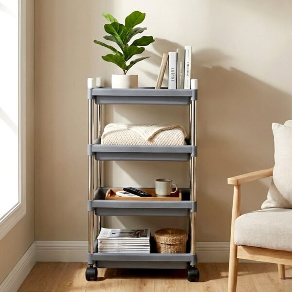 MULTIPURPOSE4RACK-05.jpg 4-Layer Rolling Storage Cart with Wheels Set