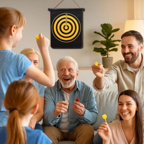 Magnet-Dartboard-06.jpg Magnetic Roll-Up Dartboard Game - (12-inch / Set)