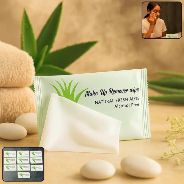 MakeupWipes-WOSKU-01.jpg Premium Natural Aloe Makeup Remover Wipes (Pack of 10 Pc)