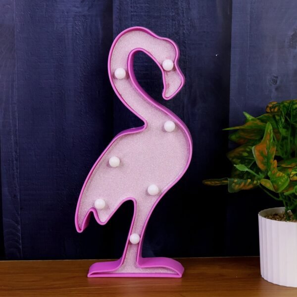 MarqueeFlamingo-02.jpg Flamingo Shape LED Decorative Night Light (1 Pc)