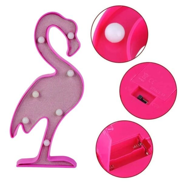 MarqueeFlamingo-03.jpg Flamingo Shape LED Decorative Night Light (1 Pc)