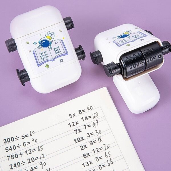 Kids Educational Automatic Math Problem Rolling Stamp (1 Pc)