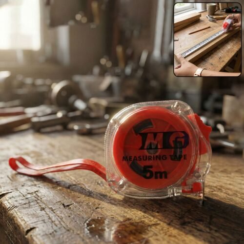 Professional Measuring Tape- 5 Meter Yellow & Orange Colour (1 Pc)