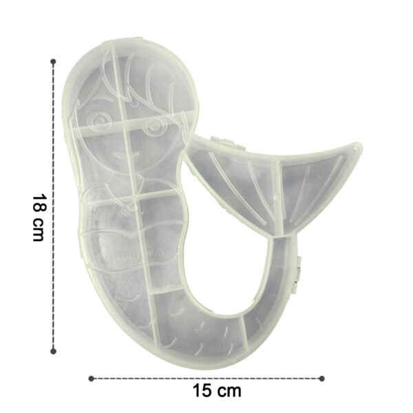 Mermaid Shape Plastic Storage Organizer Box (1 Pc)