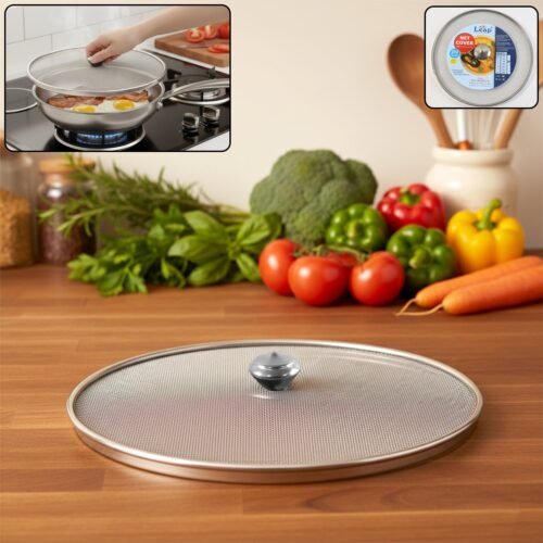 Mesh-Net-Cover-for-Cooking-01.jpg Stainless Steel Fine Mesh Food Net Cover Lid – 8 Inch