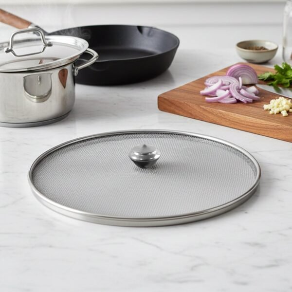 Stainless Steel Fine Mesh Food Net Cover Lid – 8 Inch