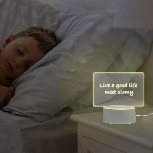 MessageBoardLED-02.jpg LED Acrylic Writing Message Board Night Lamp with Marker Pen