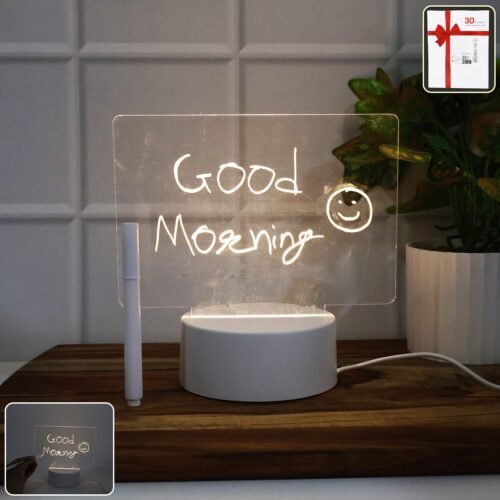 MessageBoardLED-WOSKU-01.jpg LED Acrylic Writing Message Board Night Lamp with Marker Pen