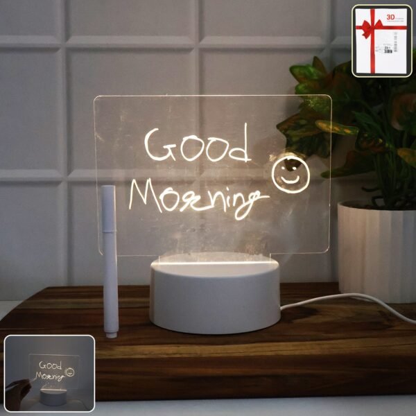 MessageBoardLED-WOSKU-01.jpg LED Acrylic Writing Message Board Night Lamp with Marker Pen