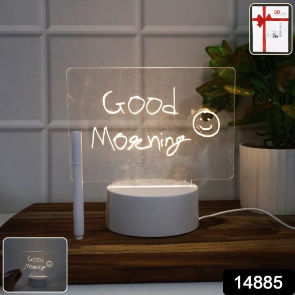 MessageBoardLED-WSKU-01.jpg LED Acrylic Writing Message Board Night Lamp with Marker Pen