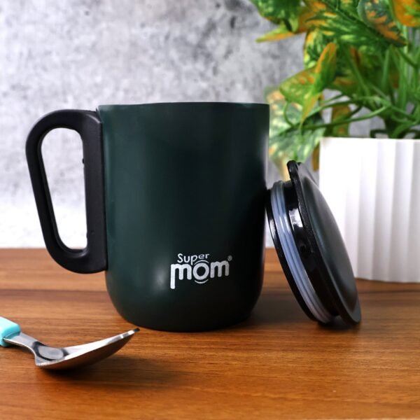 Metalic-Steel-Cup-02.jpg Supermom Metallic Stainless Steel Insulated Mug with Lid Approx 300Ml (1 Pc)