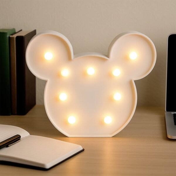 Mickey3DNightLight-02.jpg Mickey Shaped LED Decorative Night Light (1 Pc)