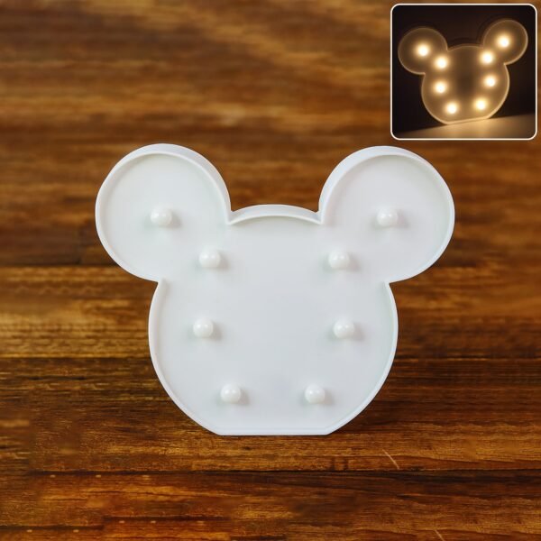 Mickey3DNightLight-WOSKU-01.jpg Mickey Shaped LED Decorative Night Light (1 Pc)