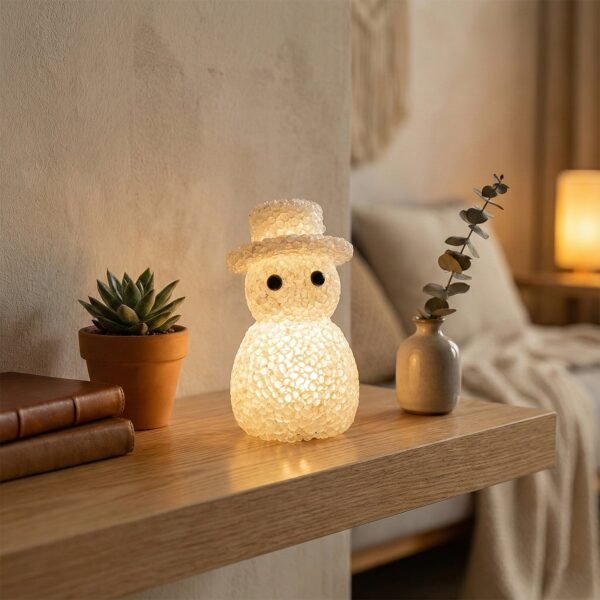 Snowman-Shaped Decorative LED Night Lamp (1 Pc)