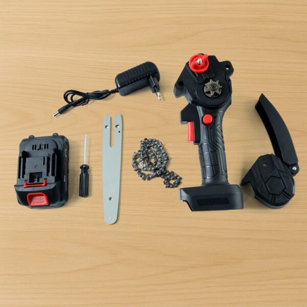 Cordless Mini Electric Chainsaw with Rechargeable Battery (1 Set)