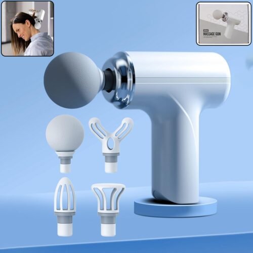 Mini-Massager-Gun-01_520ef734-7006-4cc7-bde9-e1e7e876f4e9.jpg Electric Vibrating Massage Gun with Multiple Interchangeable Heads