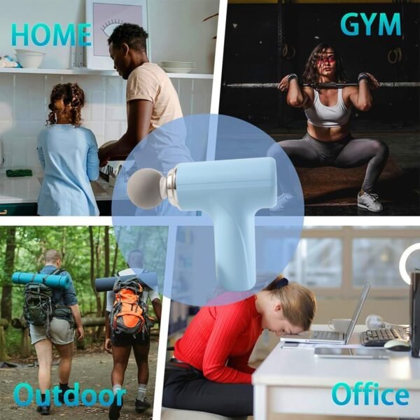 Mini-Massager-Gun-03.jpg Electric Vibrating Massage Gun with Multiple Interchangeable Heads