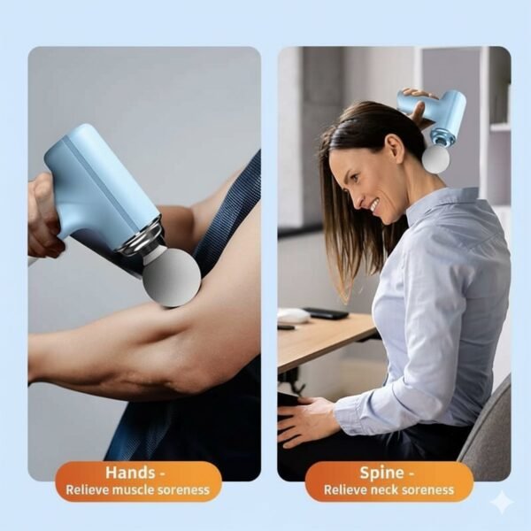 Mini-Massager-Gun-07.jpg Electric Vibrating Massage Gun with Multiple Interchangeable Heads