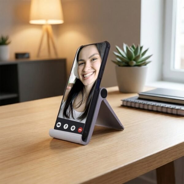 Plastic Foldable Desktop Mobile Stand (1 Pc)