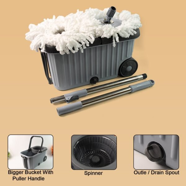 Mop-03_63838ba4-3bd9-43a4-a419-cdf5ef28bde8.jpg Apex Magic Spin Mop Cleaning Set with Dual Chamber Bucket & Wheels