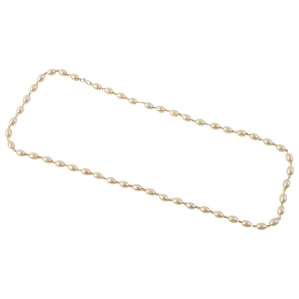 Moti-Necklace-05.jpg Elegant Pearl Beaded Necklace with Golden Chain Accents (1 Pc)