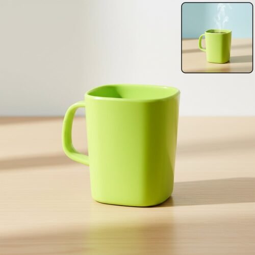 Square Melamine Mug – Premium Durable Lightweight Cup (1 Pc)