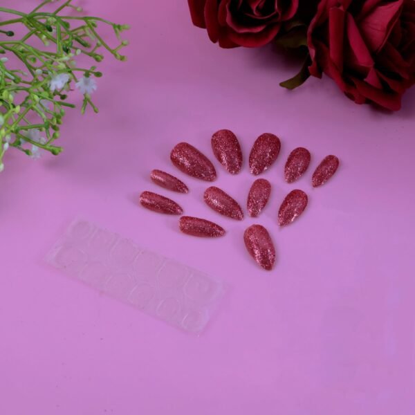 Glitter Press-On False Nails fake nails - (1 Set / Mix Color & Design)