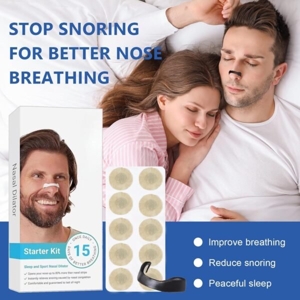 Nasal Strip Starter Kit - Boost Oxygen Intake, Reduce Snoring (1 Set)