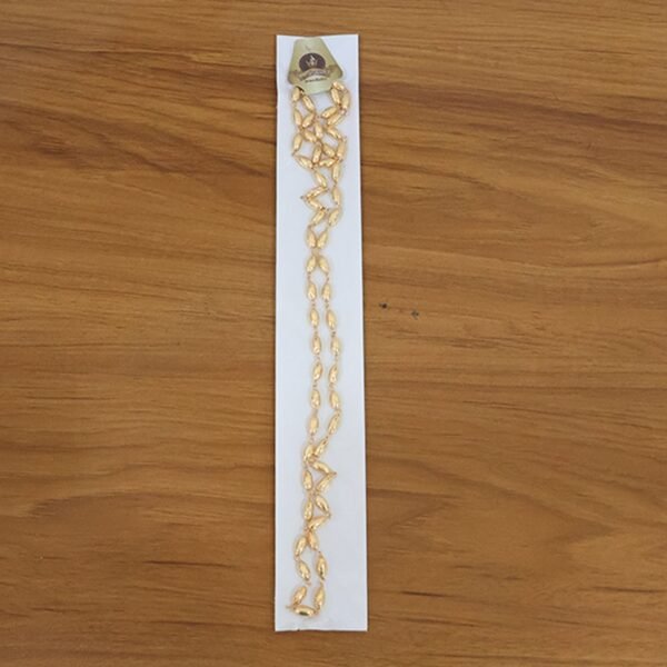 Necklace-06_8a9d4c4c-7cc4-45fa-b64b-c941eaabc32d.jpg Elegant Gold-Tone Oval Bead Necklace Chain for Women (1 Pc)