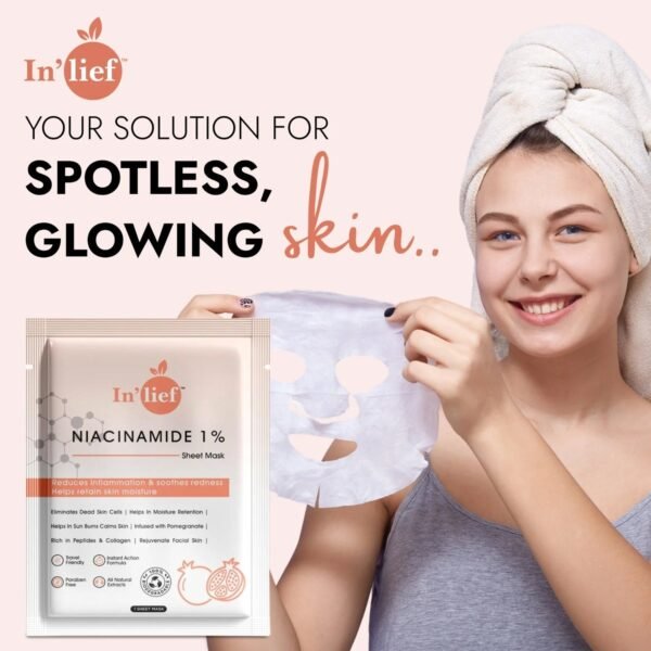 In’lief Niacinamide 1% Hydrating & Calming Facial Sheet Mask (1 Pc)