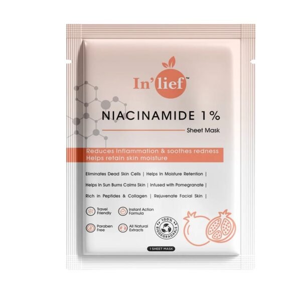In’lief Niacinamide 1% Hydrating & Calming Facial Sheet Mask (1 Pc)