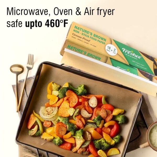 Freshee Nature’s Brown Non-Stick Food Paper 18 Meter + 2 Meter Free (Total 20 Meter)