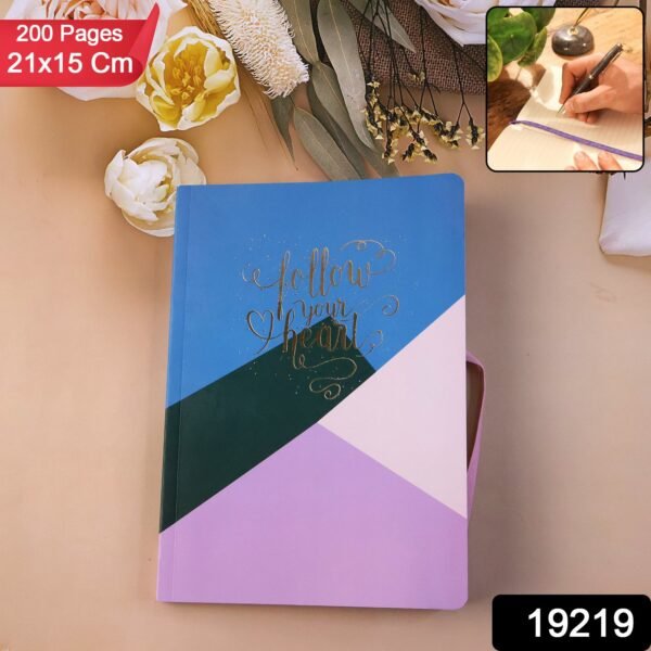 Notebook-WSKU-01.jpg Hardcover Ruled Notebook, Diary & 200 Pages 21x15 cm (1 Pc)