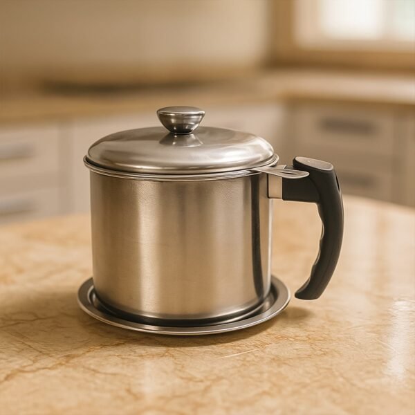 Oil-Strainer-Pot-05_f26c6c17-0644-47e8-b7b5-bc88e197f35a.jpg Premium Stainless Steel Oil Filter Pot (1.3 Ltr)